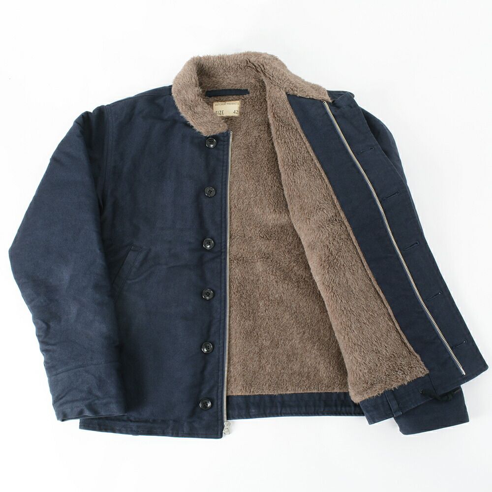 ブッチャープロダクツ N-1 デッキジャケット サイズ42 ネイビー