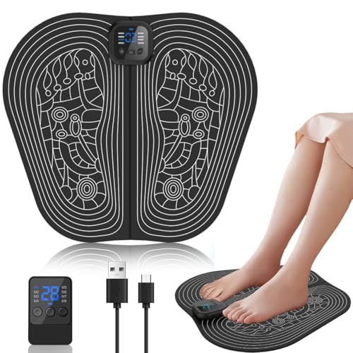 EMSフットマット 足裏ケア 8種類モード 30段階強度 リモコン付き 足リラックス フットトレーニング ふくらはぎ すね 腕 手のひら 太もも 充電式 折り畳み 持ち運び便利 男女兼用 プレゼント 母の日 父の日 誕生日プレゼ