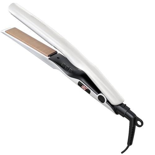 BAYATA ヘアアイロン シルクプロヘアアイロン 瞬間水分蒸発しない 120℃~230℃ マイナスイオン 海外対応 ストレート カール 2WAY 27mm 12段階温度調節 アストレートナー 液晶温度表示 360度回転コード 自動電源OFF ヘアケア