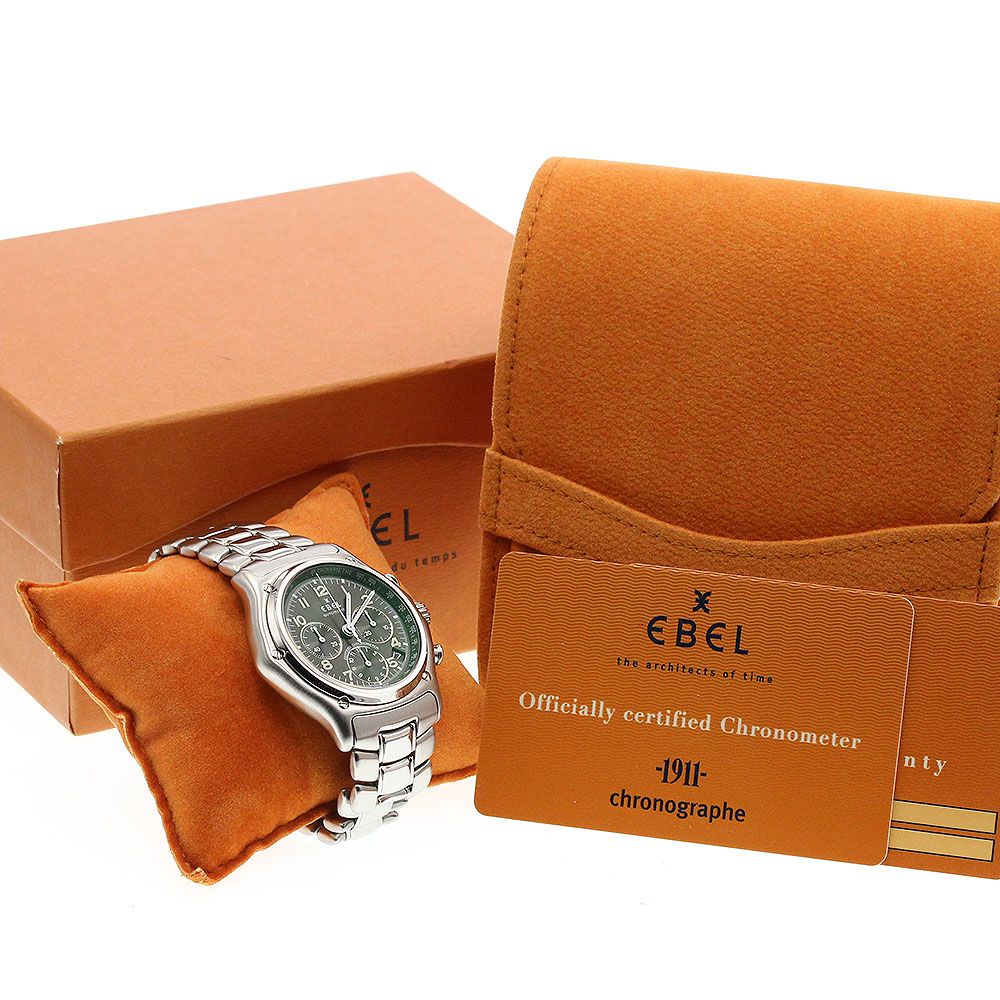 エベル EBEL E9137240 1911 モデュロール クロノグラフ 自動巻き メンズ 箱 保証書付き_916650