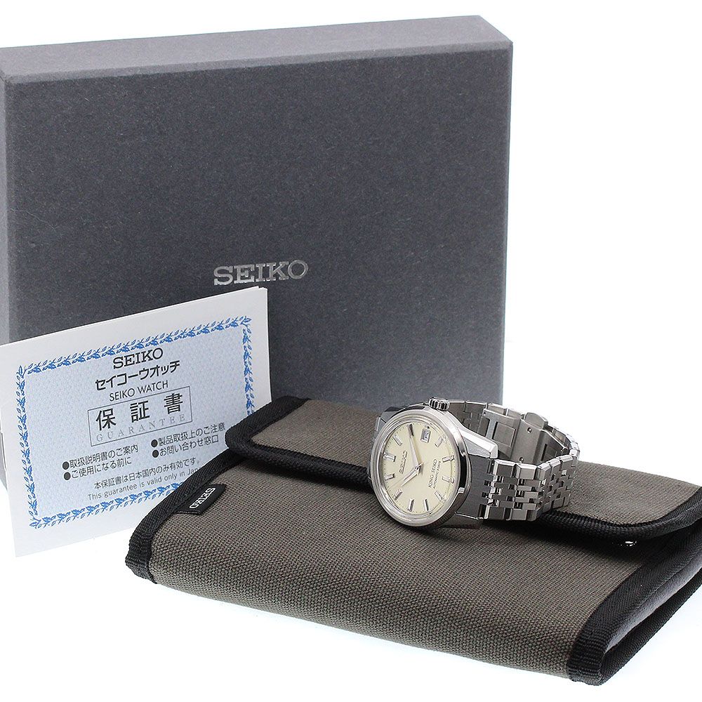 セイコー SEIKO SDKS 015 6 R 55 00 A 0 キングセイコー 39 MM 絹目模様 自動巻き メンズ 箱 保証書付き_920374
