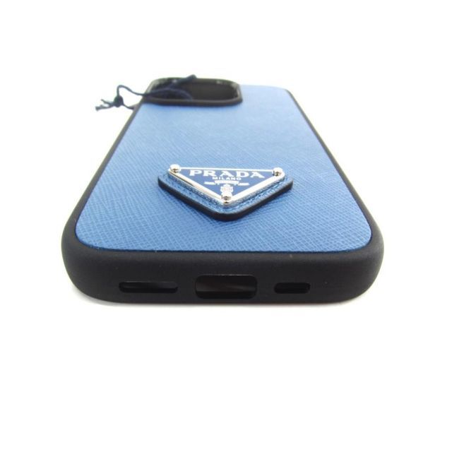 PRADA プラダ サフィアーノ2ZH197 レザー ブルー i Phone 16 Pro
