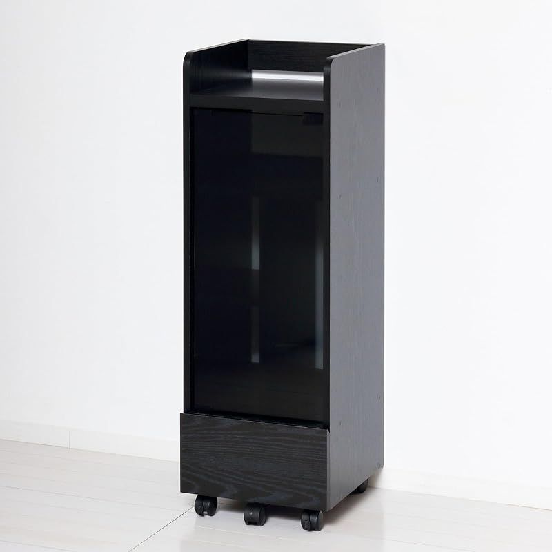 クロシオ ゲーム機ラック キャスター付き 幅32 スリム Switch スイッチ Wii 収納 ブラック AKU1044763