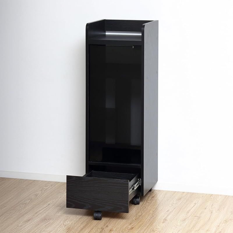 クロシオ ゲーム機ラック キャスター付き 幅32 スリム Switch スイッチ Wii 収納 ブラック AKU1044763