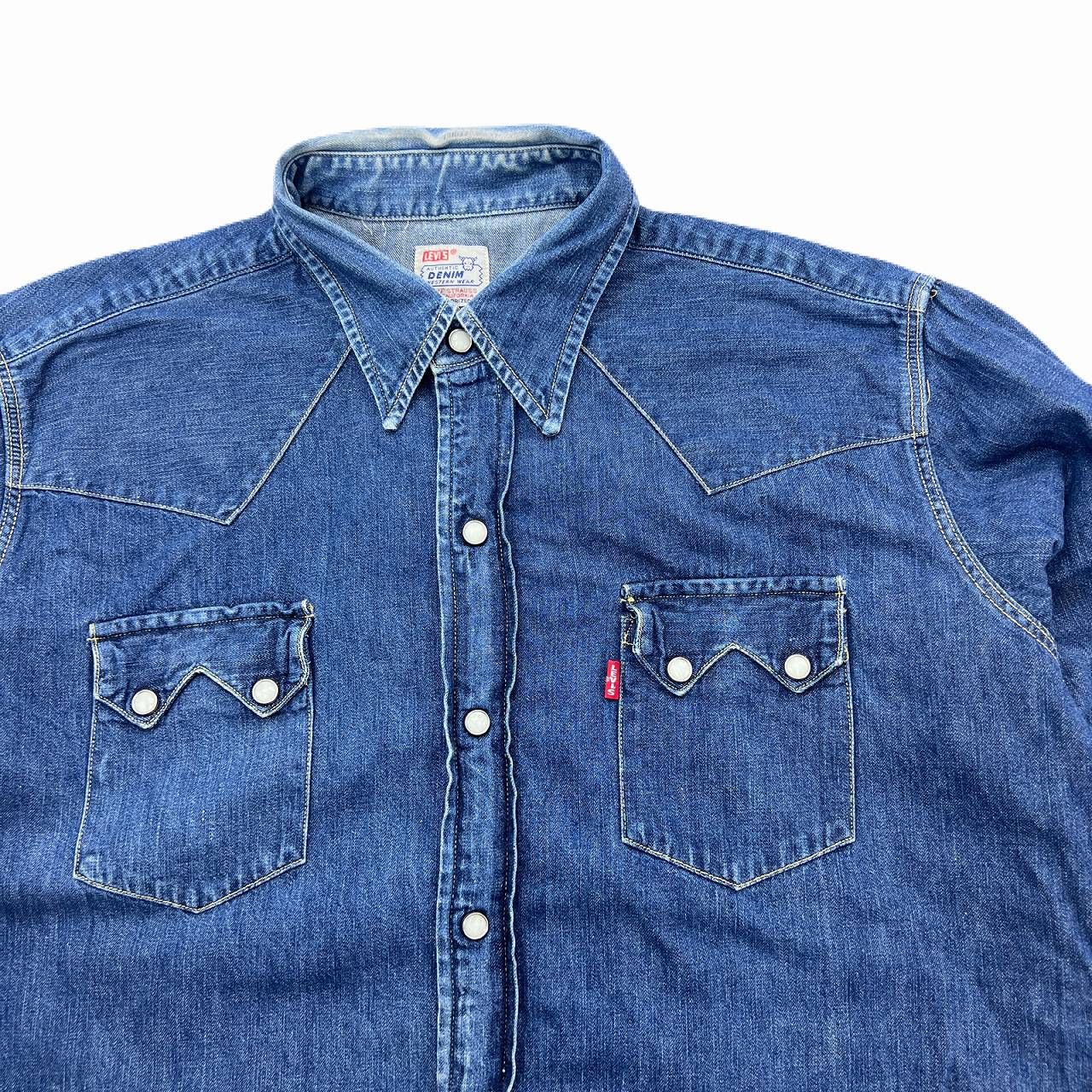リーバイス 90s デニムシャツ USA製 米国製 バレンシア工場 ショート
