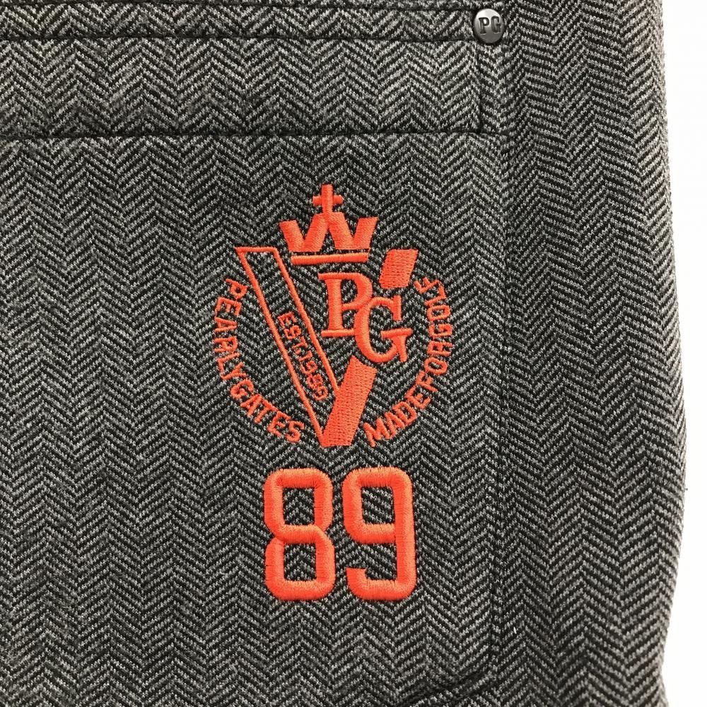 パーリーゲイツ パンツ グレー ヘリンボーン 微起毛 30周年 裏地ニコ