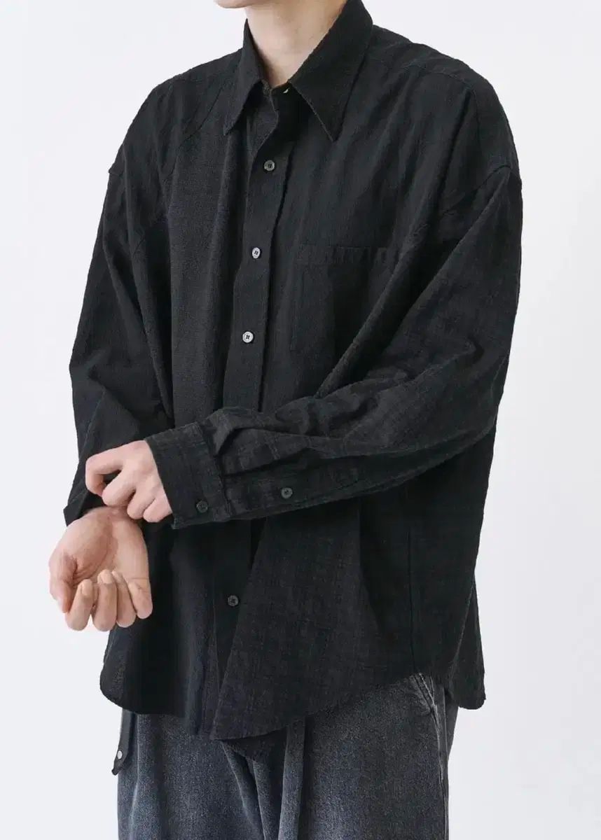 L 3 Years ago ディヴィジョン クラムプル シャツ ブラック