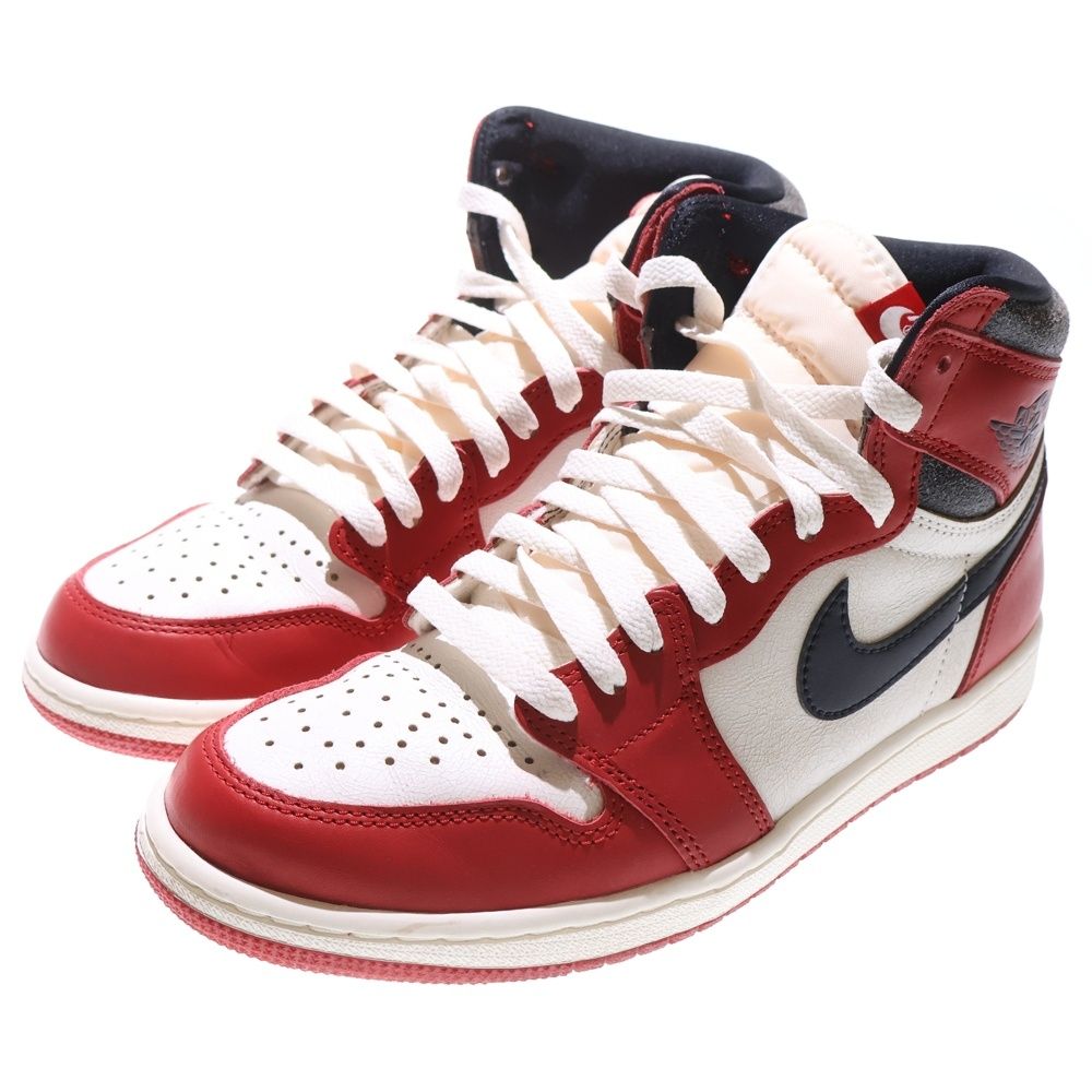 NIKE (ナイキ) AIR JORDAN 1 HIGH OG LOST u0026 FOUND CHICAGO エアジョーダン1 OG ロスト u0026 ファウンド シカゴ ハイカットスニーカー レッド/ホワイト US9/27cm DZ5485-612