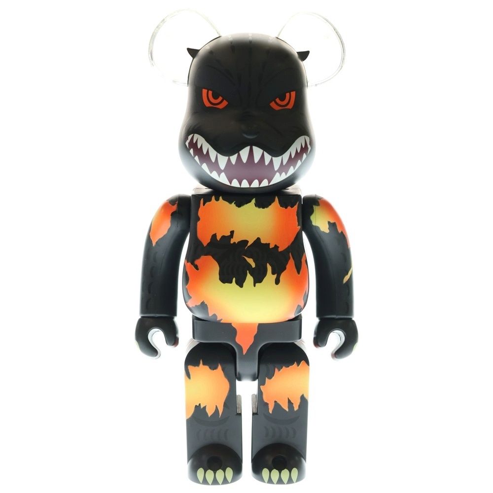 MEDICOM TOY メディコムトイ BE RBRICK ゴジラ VS デストロイア デスゴジバーニング版 400 ベアブリック 人形 フィギュア ブラック オレンジ