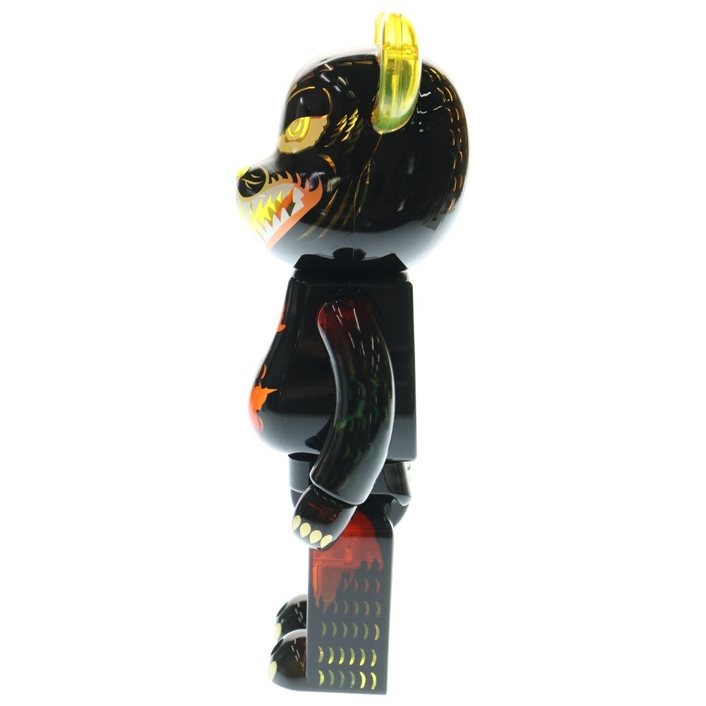 MEDICOM TOY メディコムトイ BE RBRICK ゴジラ VS デストロイア メルトダウン クリアイエローVer 400 ベアブリック 人形 フィギュア ブラック イエロー ナイロンジャケット その他 