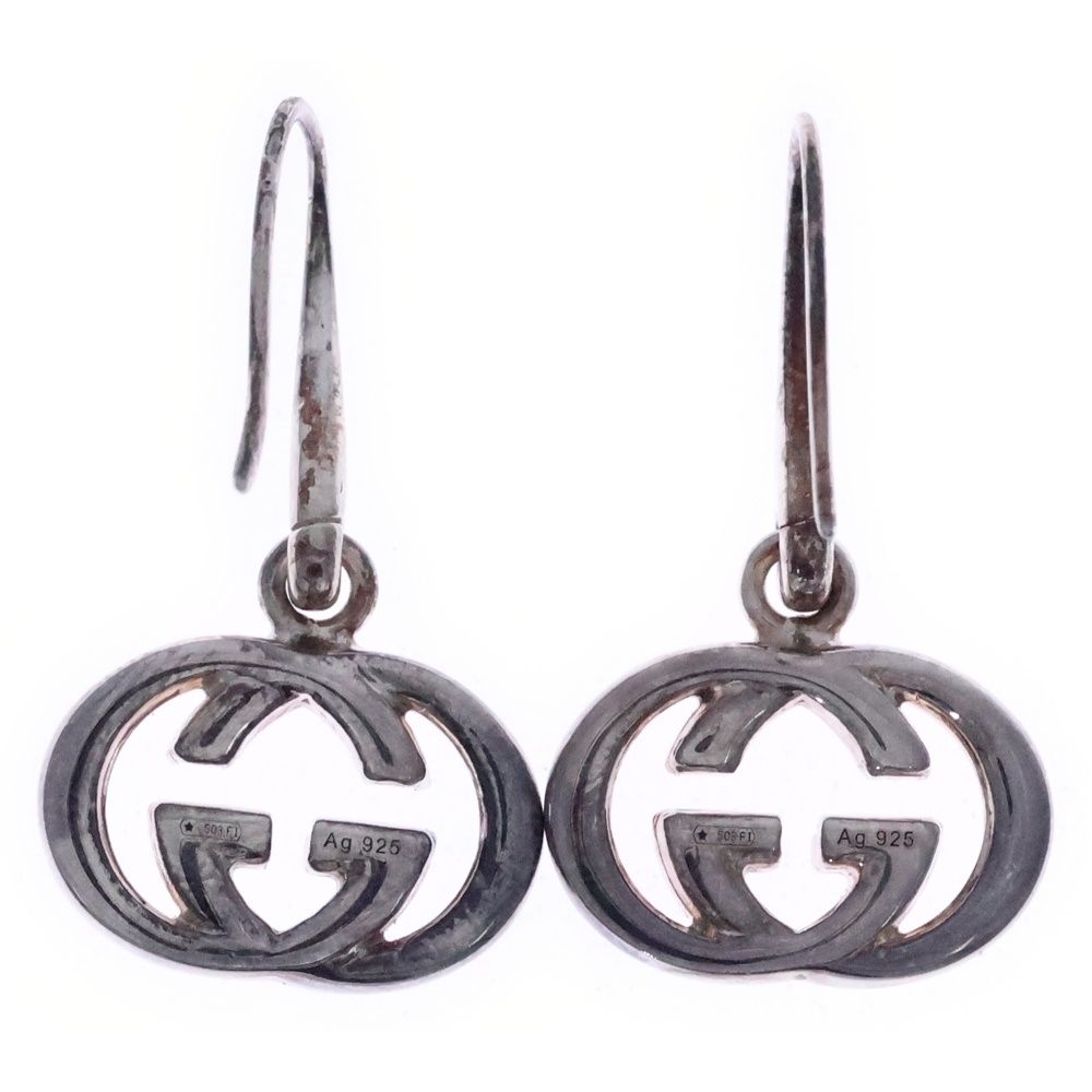 GUCCI グッチ インターロッキングG フックピアス シルバー
