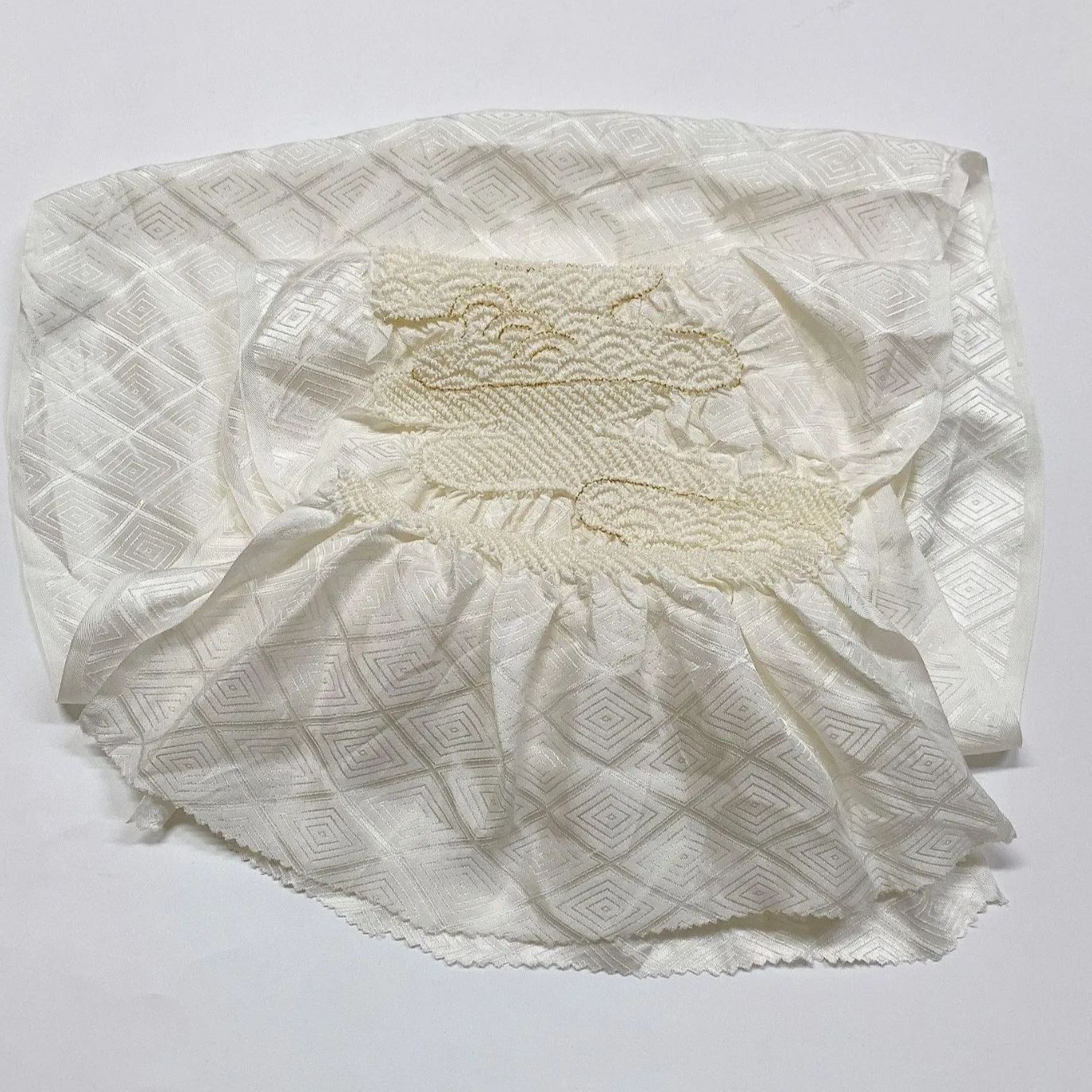 5939 帯締め 帯揚げ セット エ霞青海波 絞り 金糸 正絹 着物 帯絞め