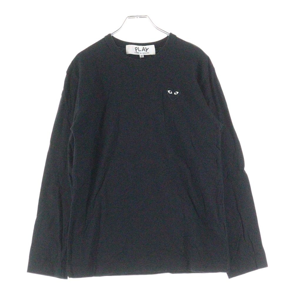 PLAY COMME des GARCONS プレイコムデギャルソン L S T-Shirt ロゴ刺繍 長袖Tシャツ ロンT ブラック AZ-T120