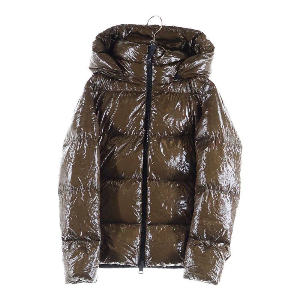 HERNO ヘルノ フーデッド ジップアップ ダウン ジャケット ブラウン レディース PI116DL-12345-8158