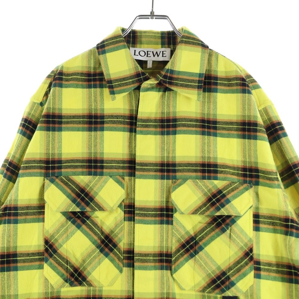 LOEWE ロエベ チェックシャツ サイズ38 新品未使用　デコピン LOEWE (ロエベ) 21AW CHECK OVERSIZED SHIRTS チェック総柄 オーバー