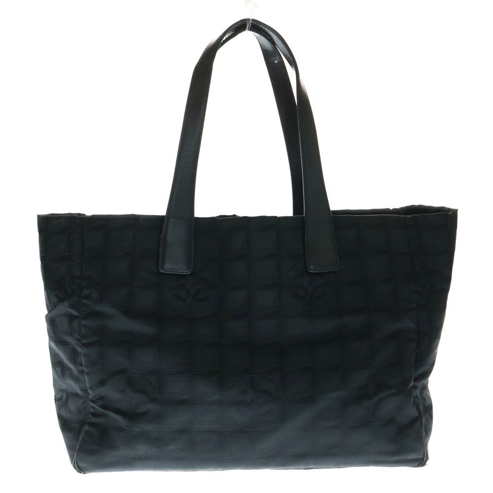 CHANEL シャネル ニュートラベルライン トートMM トートバッグ ハンドバッグ ブラック ナイロン ゴールド金具