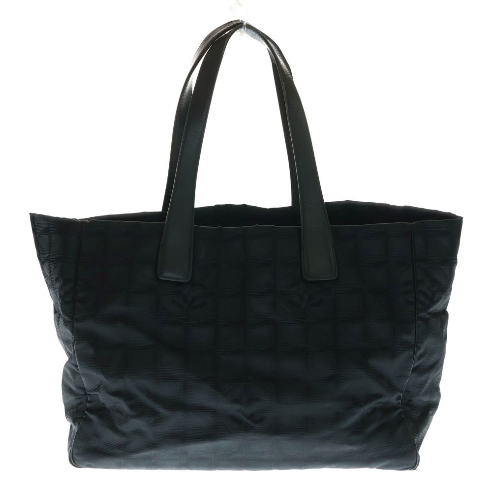 CHANEL シャネル ニュートラベルライン トートMM トートバッグ ハンドバッグ ブラック ナイロン ゴールド金具