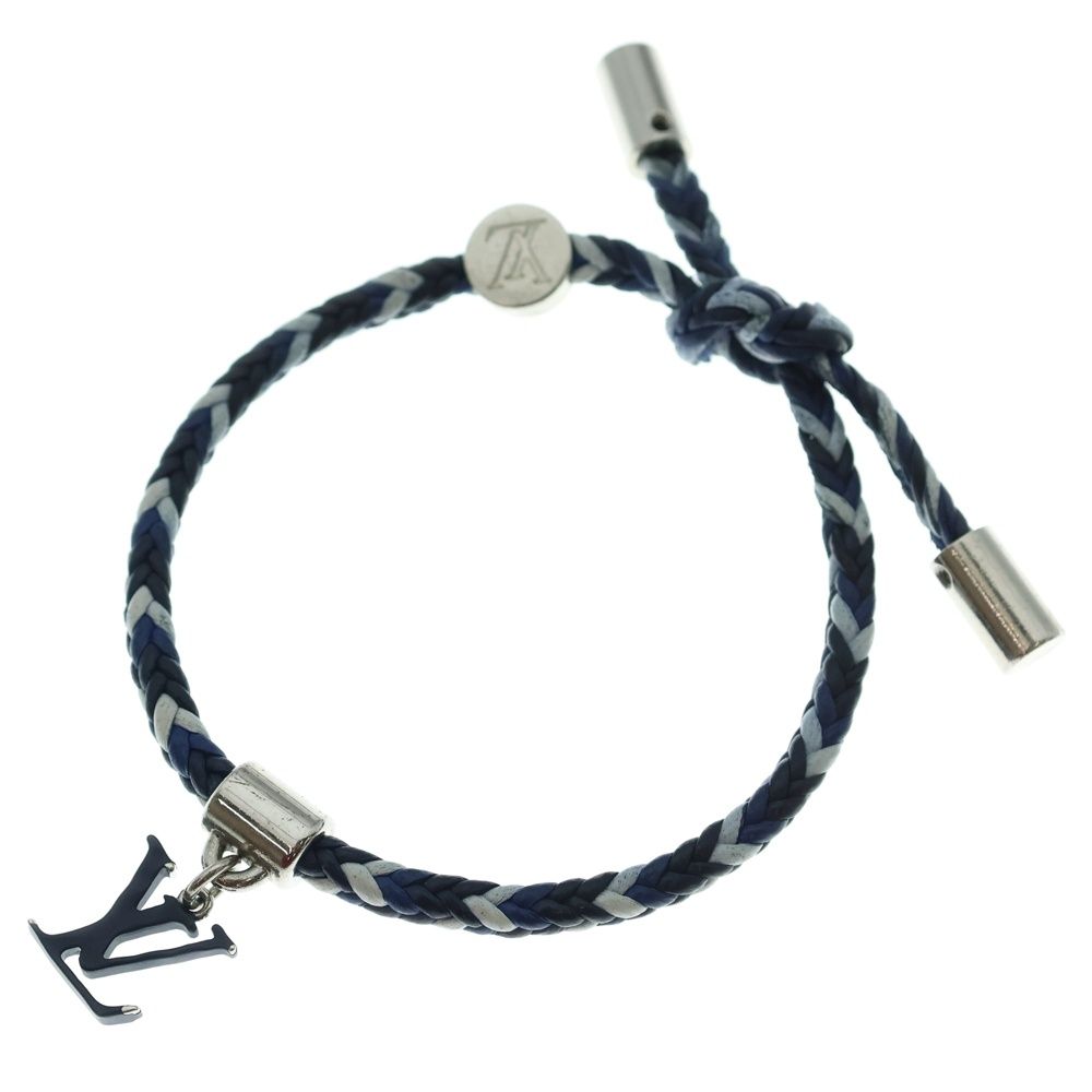 LOUIS VUITTON ルイヴィトン ブラスレ フレンドシップチャーム ブレスレット ブルー M6792 シルバー金具