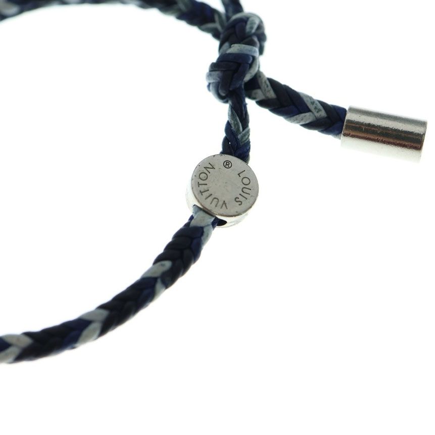 【品質保証書】  LOUIS VUITTON ルイヴィトン ブラスレ フレンドシップチャーム ブレスレット ブルー M6792 シルバー金具