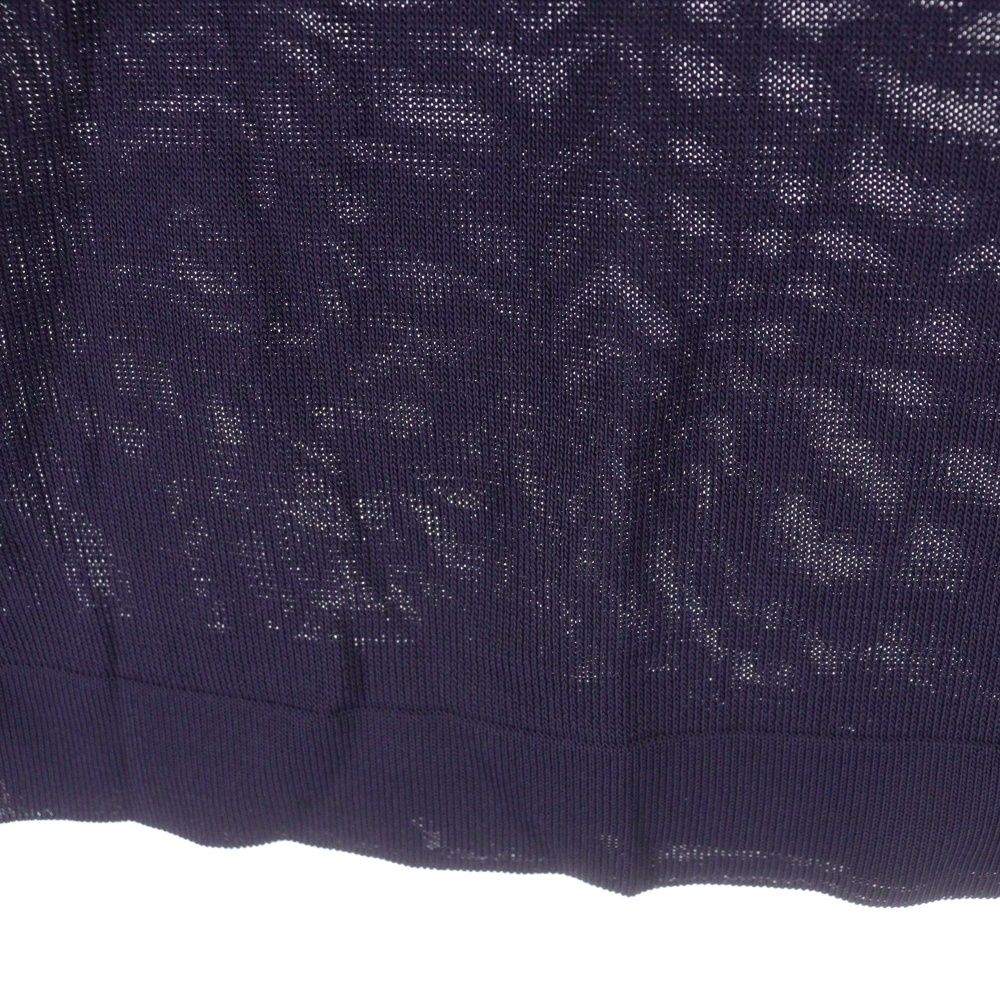  HERMES エルメス ビスコース レーヨンニット ノースリーブ タンクトップ カットソー トップス パープル レディース タンクトップ トップス