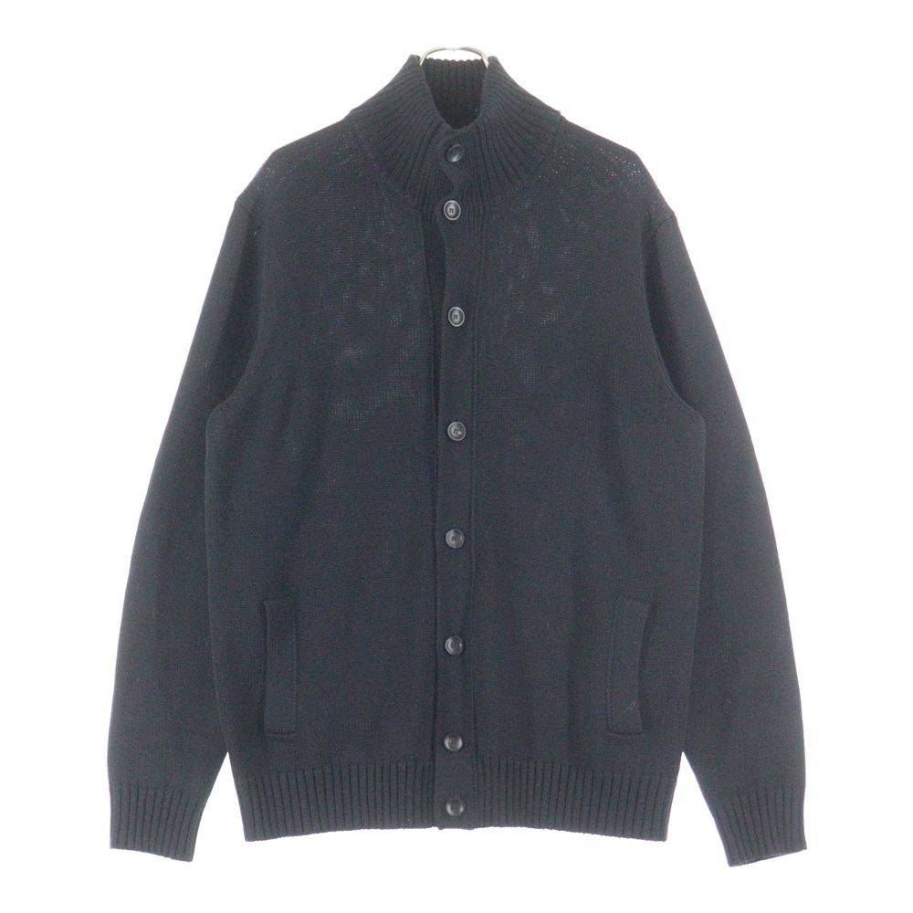 ZANONE ザノーネ 5ゲージ ウールソリッドスタンド ニットカーディガン ブラック 812519-ZR229