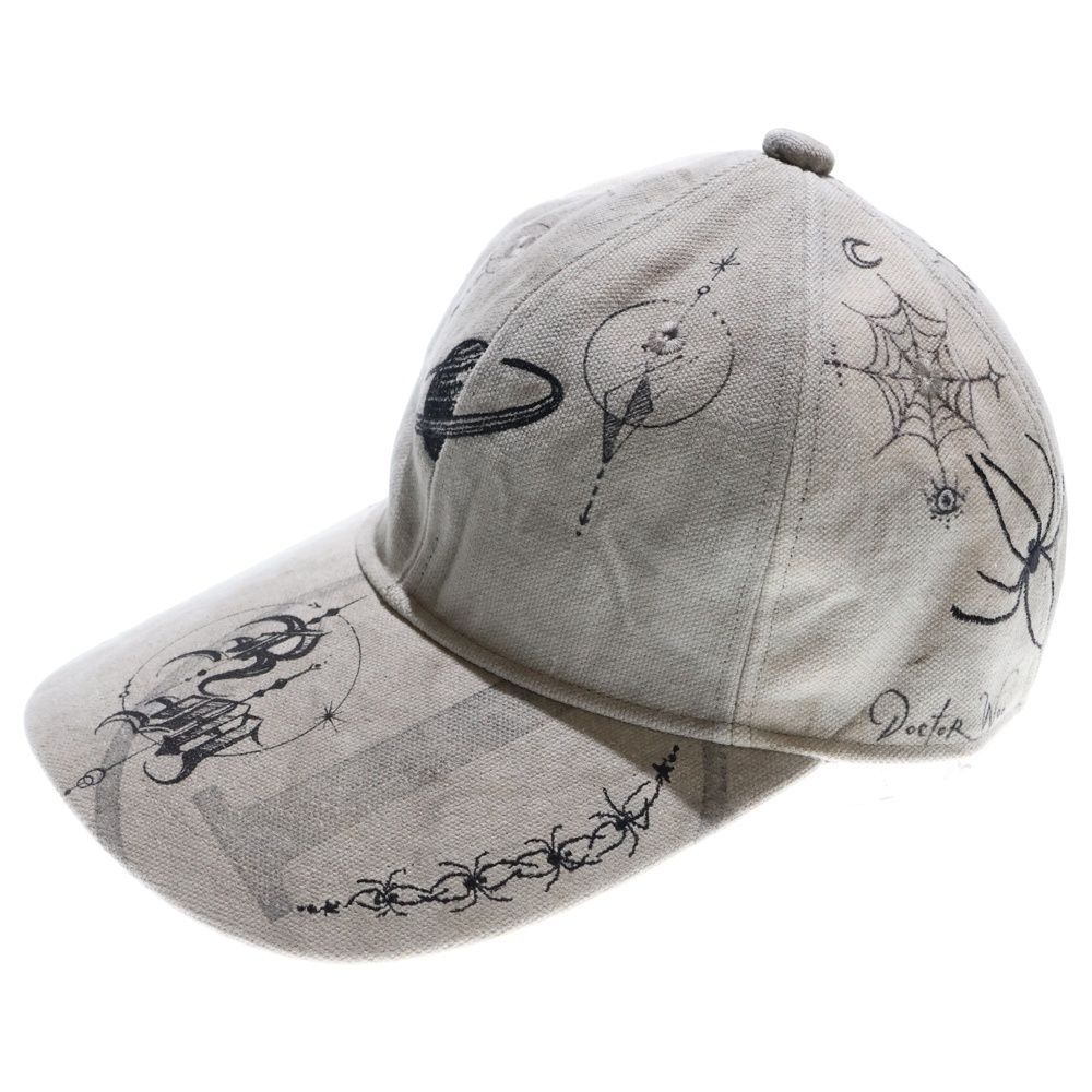 READY MADE レディメイド × Dr.Woo CAP TATOO ×ドクターウー デストロイ加工ベースボールキャップ グレー REDW-CO-WH-00-00-02