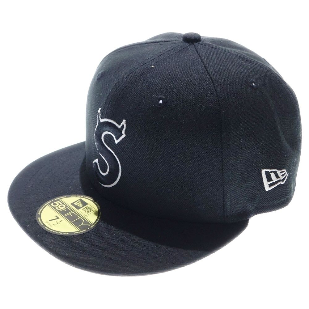 SUPREME シュプリーム 22 AW × ERA 59 FIFTY S Logo Cap ニューエラ Sロゴ 6パネルキャップ 帽子 ブラック