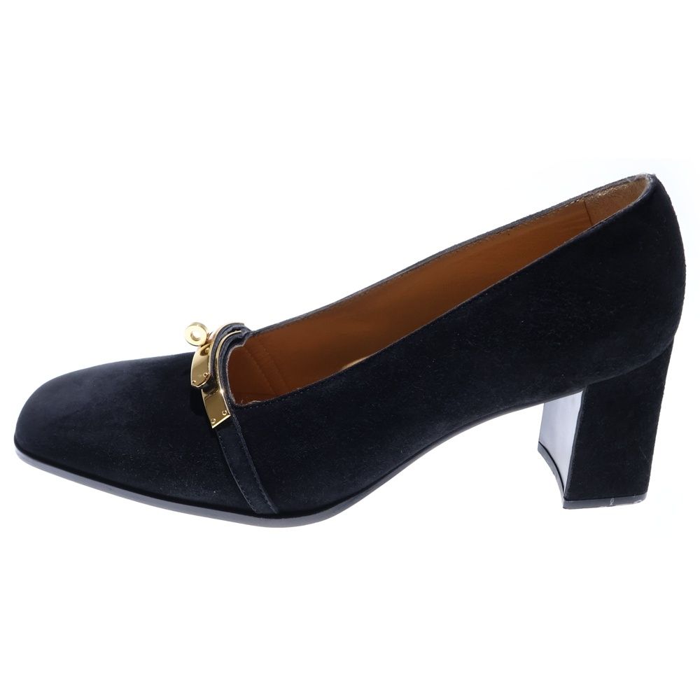 HERMES (エルメス) ケリー スクエアトゥ スエードレザー ヒール