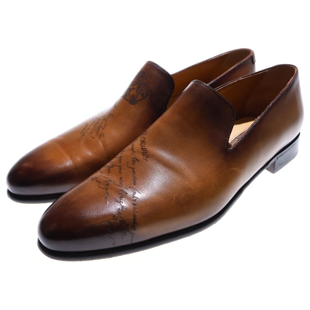 Berluti ベルルッティ CURSIVE GALET カリグラフィ パティーヌ エレガント ローファー カーシヴ ガレ シューズ ブラウン