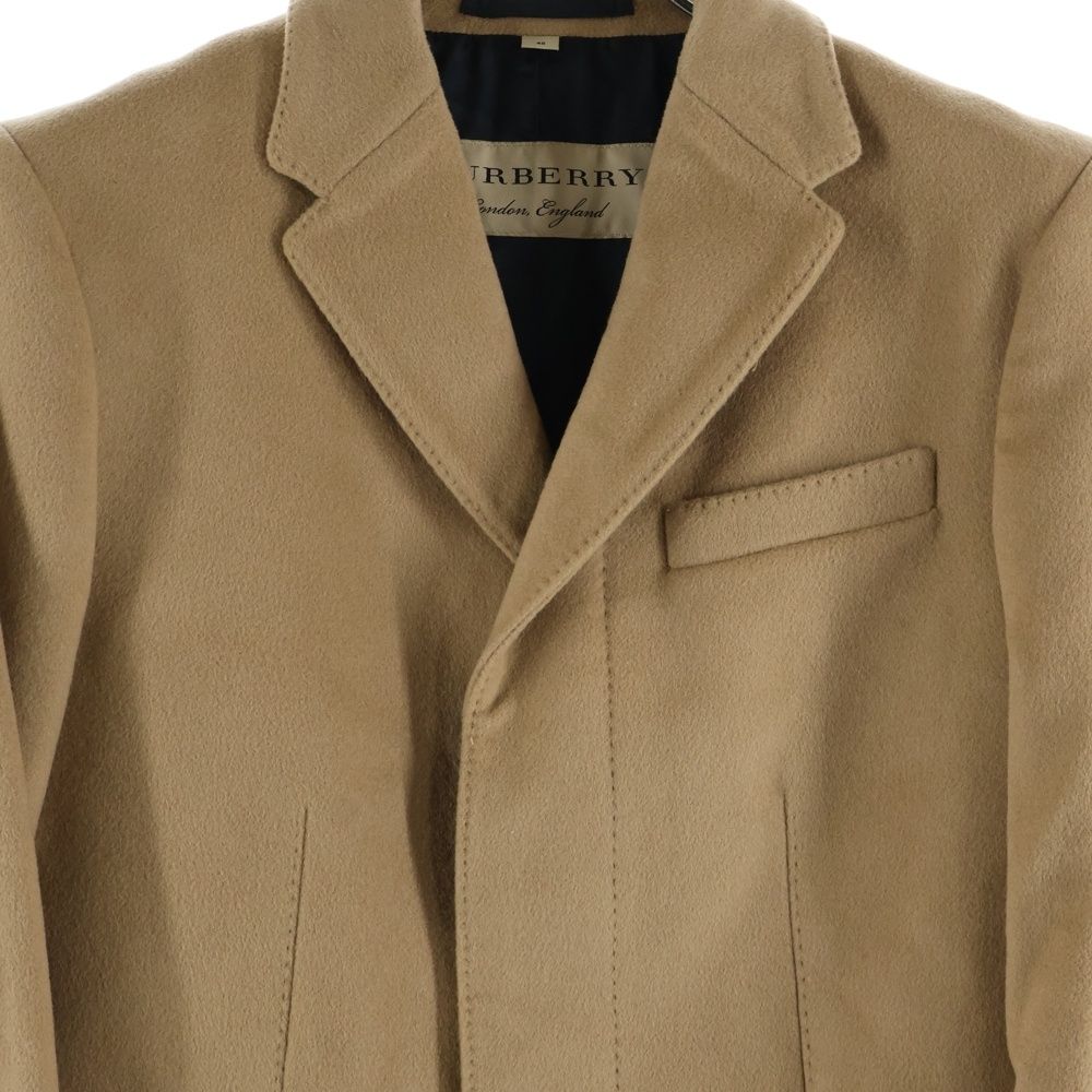 BURBERRY (バーバリー) カシミヤ混 ウール 比翼ボタン チェスター