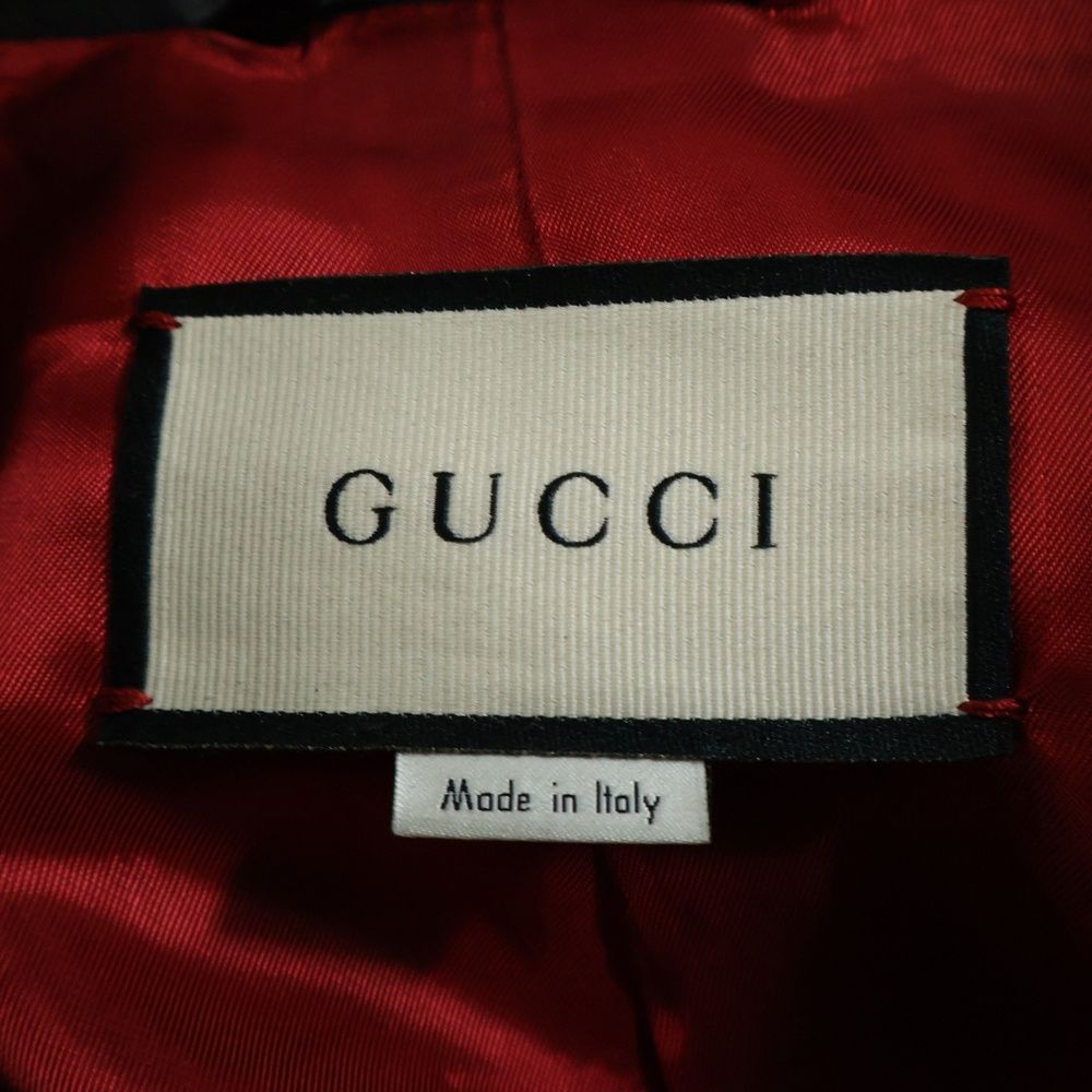  GUCCI グッチ ラムレザー シングルライダース ブラック 264857-XN 571 レディース パーカー トップス