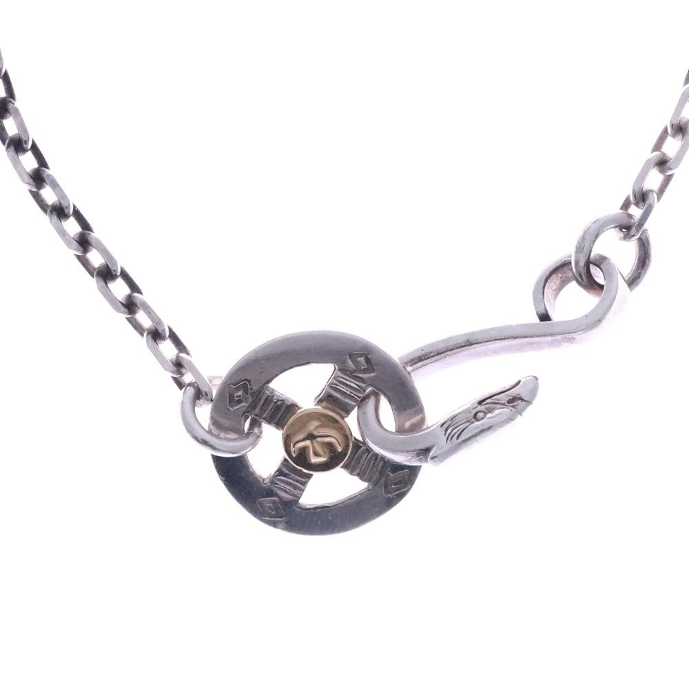 goro s ゴローズ メタル付きホイール細角チェーン ネックレスチェーン シルバー ゴールド