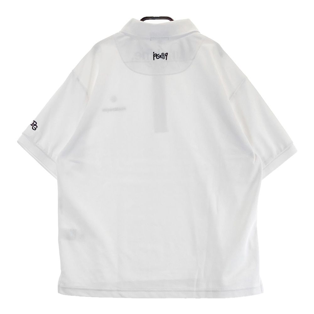 サイズ 5 PEARLY GATES パーリーゲイツ モデル ニコちゃん 半袖ポロシャツ リサイクルポリエステル ホワイト系 ゴルフウェア メンズ ストスト