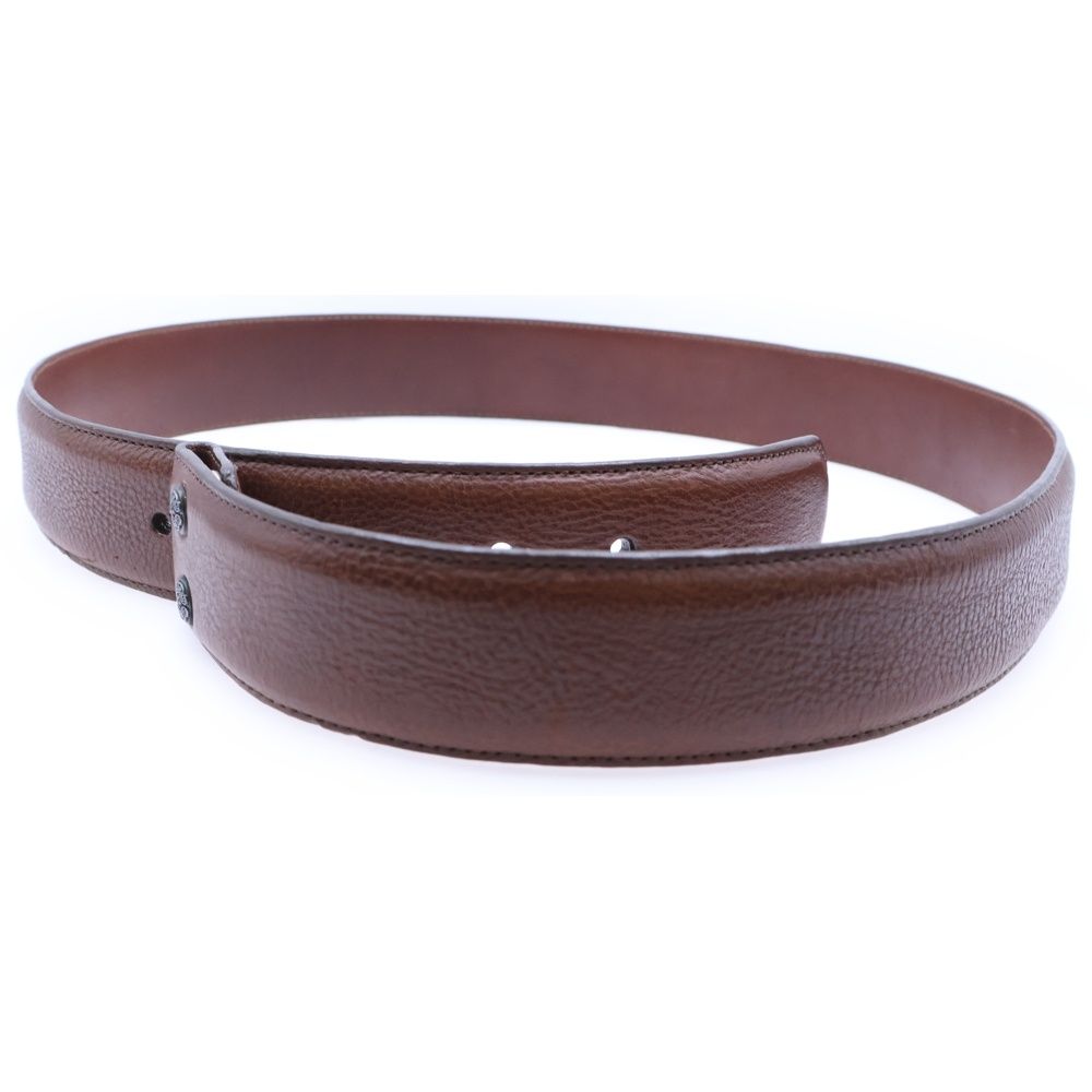 CHROME HEARTS クロムハーツ 1 5 STRAP inch フローラルリベッツ レザーベルト ブラウン