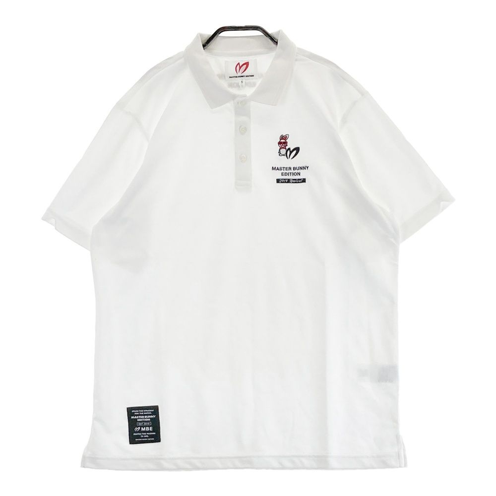 高級感 サイズ 5 MASTER BUNNY EDITION マスターバニーエディション モデル 半袖ポロシャツ ちょいワルうさぎ ホワイト系 240101559510 ゴルフウェア メンズ ストスト