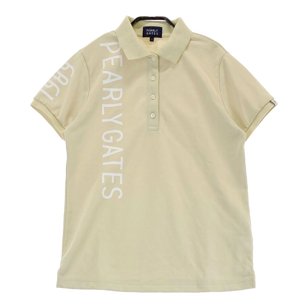 サイズ 1 PEARLY GATES パーリーゲイツ モデル 半袖ポロシャツ ベージュ系 240101559778 ゴルフウェア レディース ストスト
