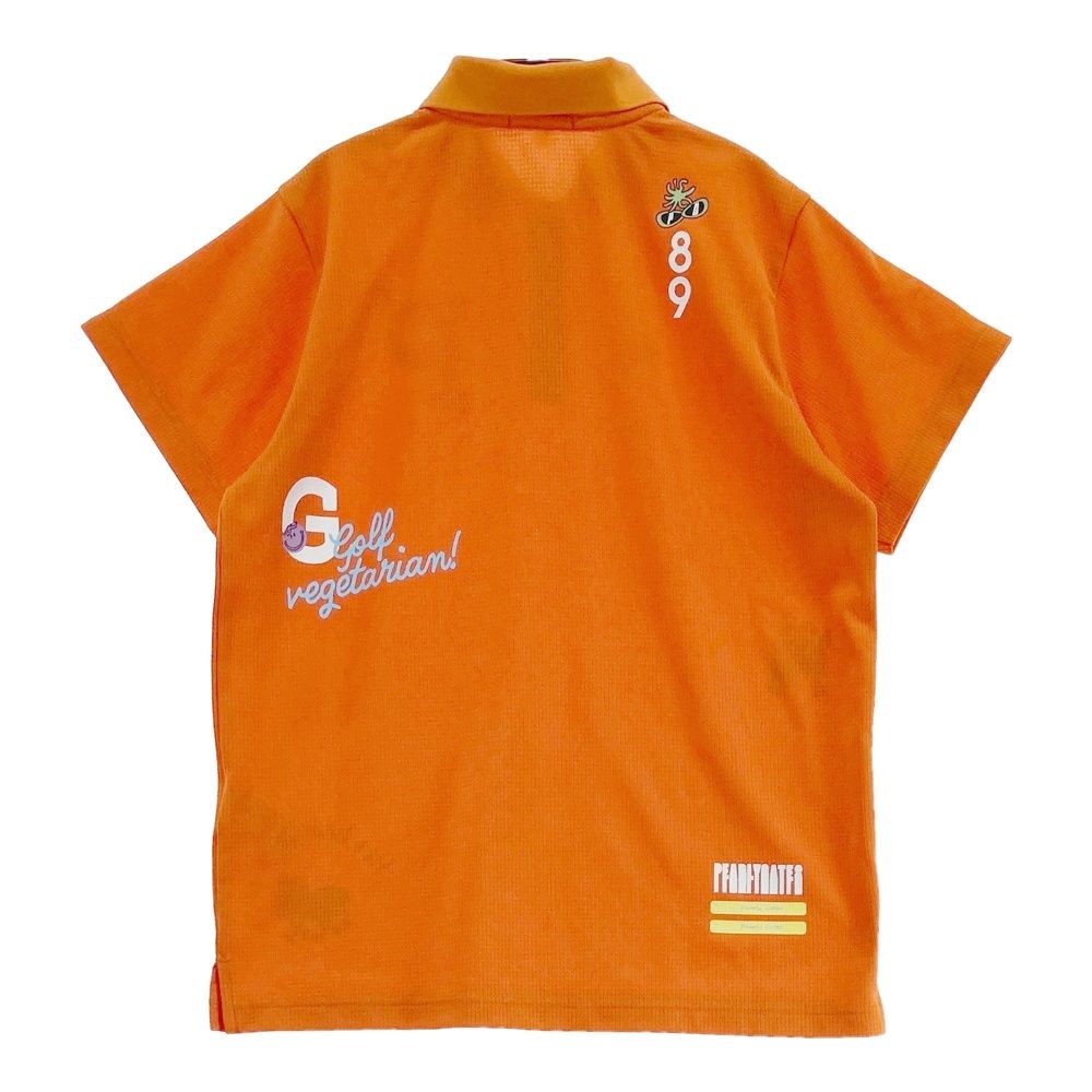 サイズ 2 PEARLY GATES パーリーゲイツ モデル 半袖ポロシャツ ニコちゃん オレンジ系 ゴルフウェア レディース ストスト