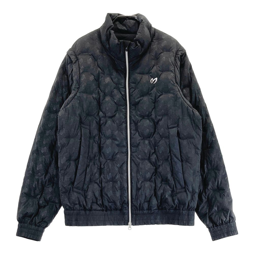 サイズ 5 MASTER BUNNY EDITION マスターバニーエディション モデル 2WAY ダウンジャケット 総柄 ブラック系 240101560066 ゴルフウェア メンズ ストスト