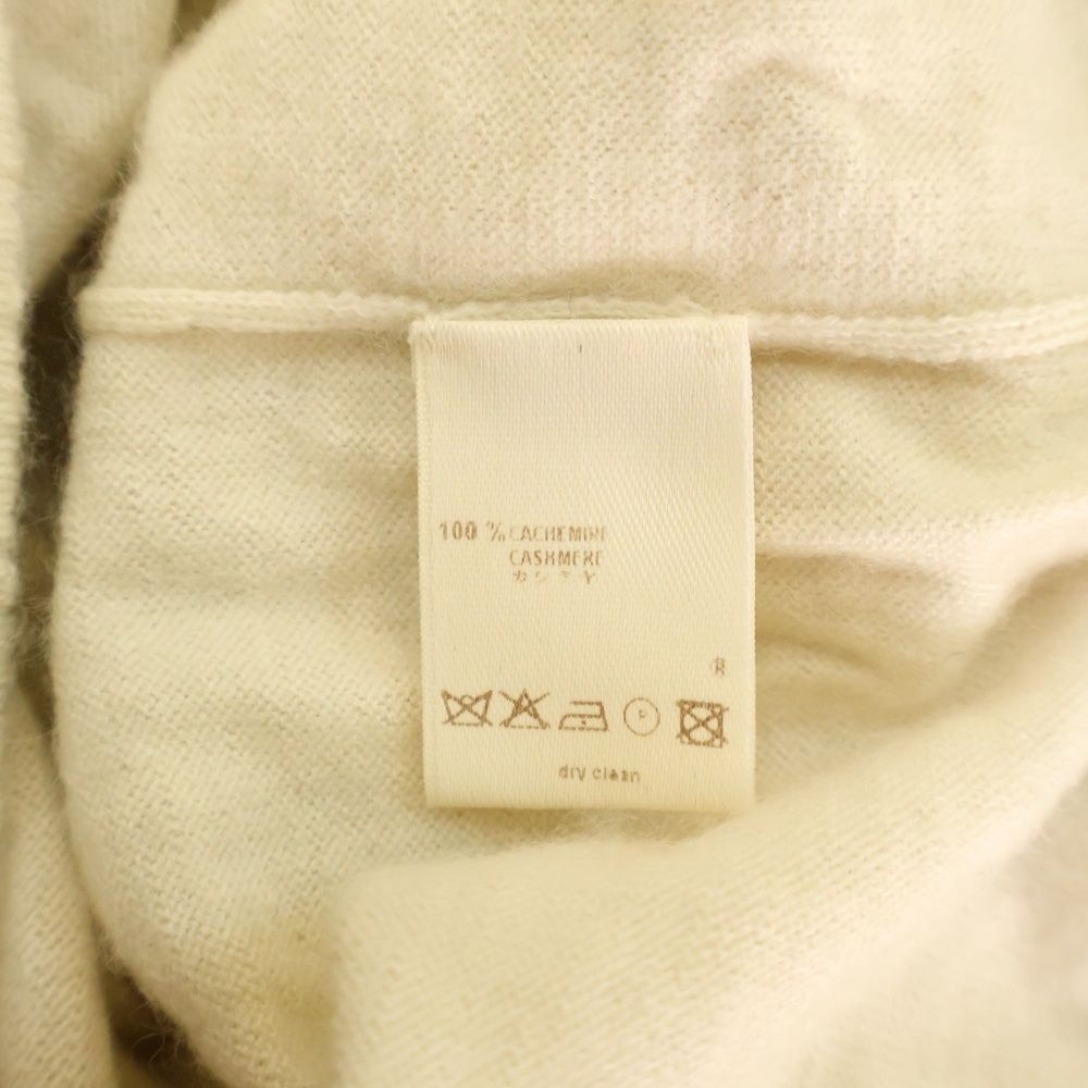 改良版入荷！ LOUIS VUITTON ルイヴィトン 08AW LVワッペンロゴ カシミヤ タートルネック プルオーバー 半袖ニット セーター アイボリー レディース RW082W WNKS06MOD