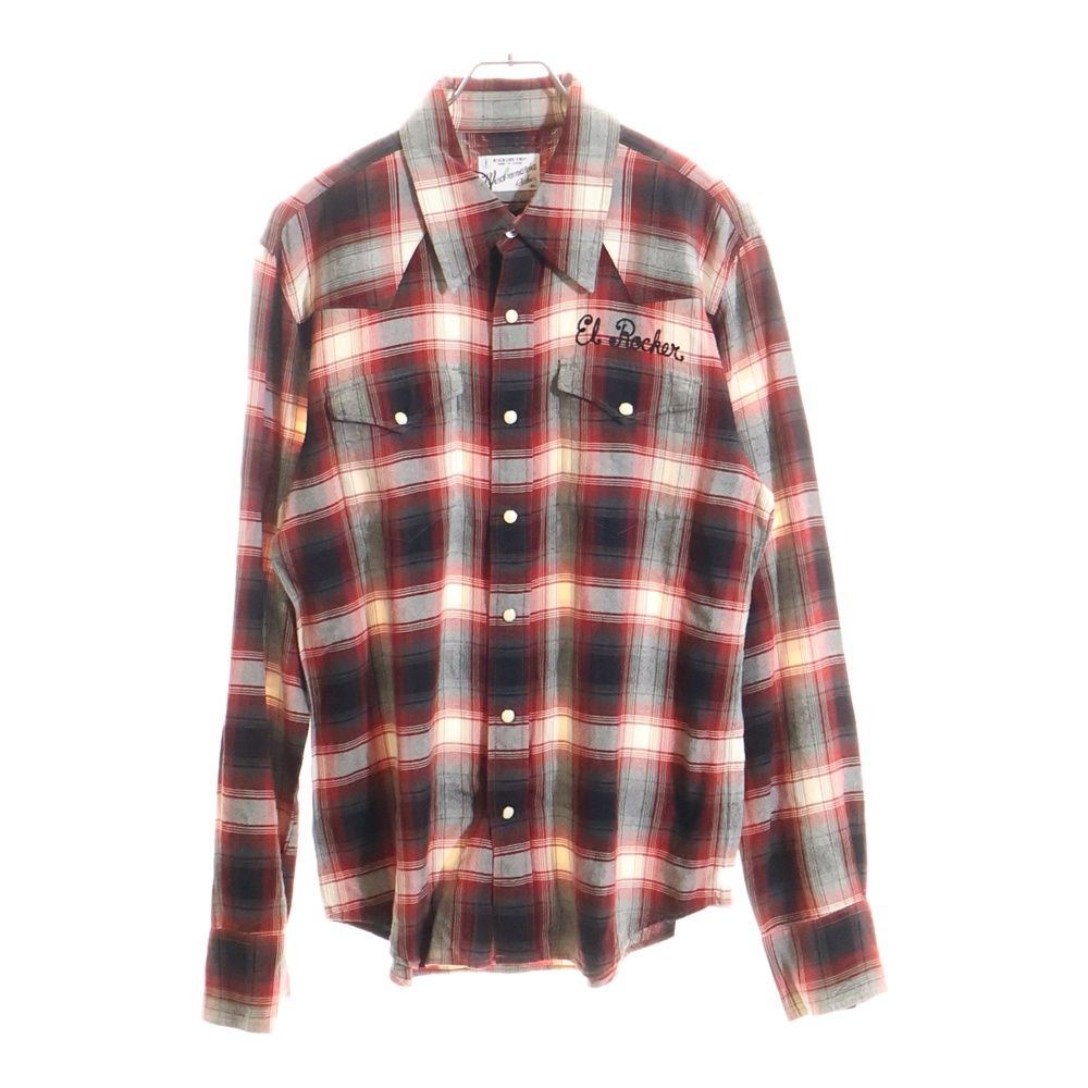WACKO MARIA ワコマリア レギュラー タータンチェック レーヨン ウエスタン ロングスリーブ 長袖シャツ レッド