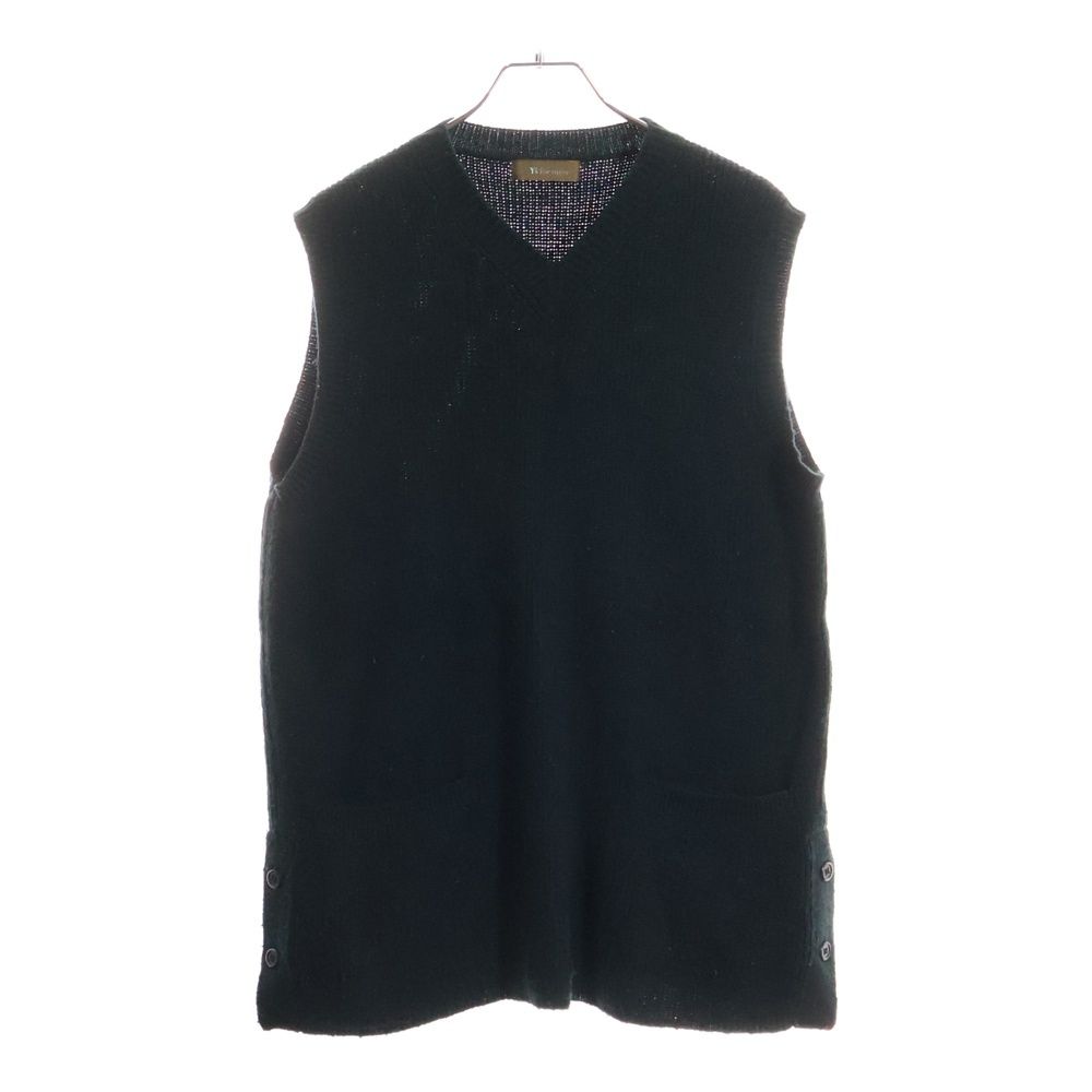 Y s for men ワイズフォーメン 18SS Vネック プルオーバー ダブル ポケット ニット ベスト MW-K38-603 グリーン