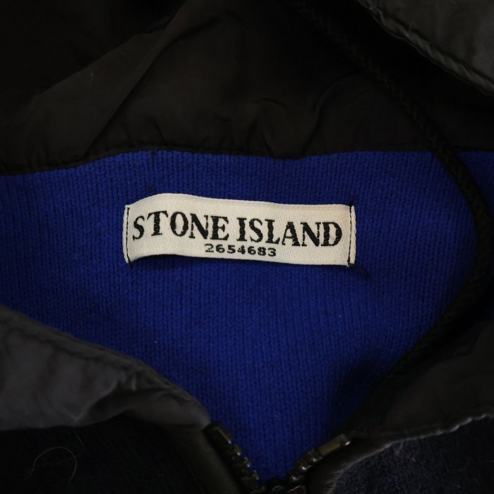 STONE ISLAND (ストーンアイランド) Zip Up Knit Hoodie ロゴワッペン