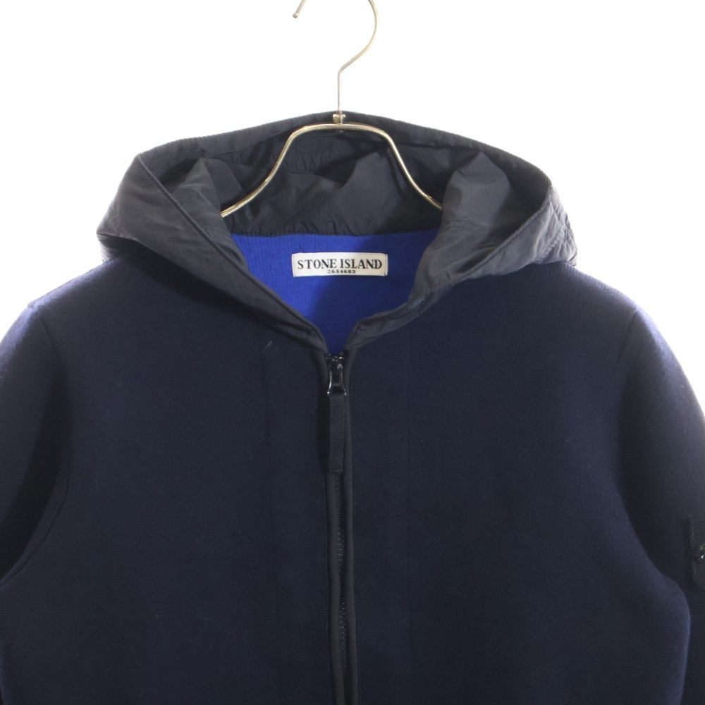 STONE ISLAND (ストーンアイランド) Zip Up Knit Hoodie ロゴワッペン