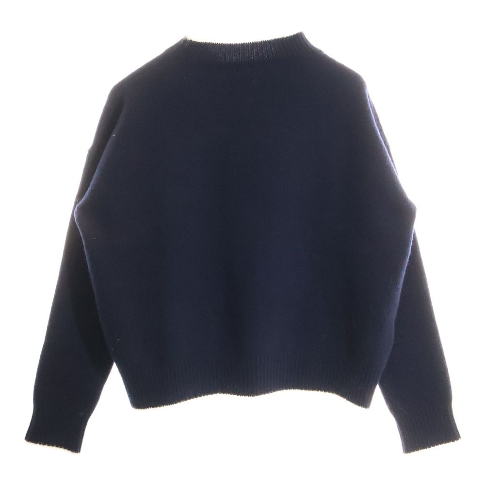 MARNI マルニ 19AW バイ モヘア混 ウール ハイネック プルオーバー 長袖ニット セーター ネイビー ホワイト GCMD0038Q1 FH587