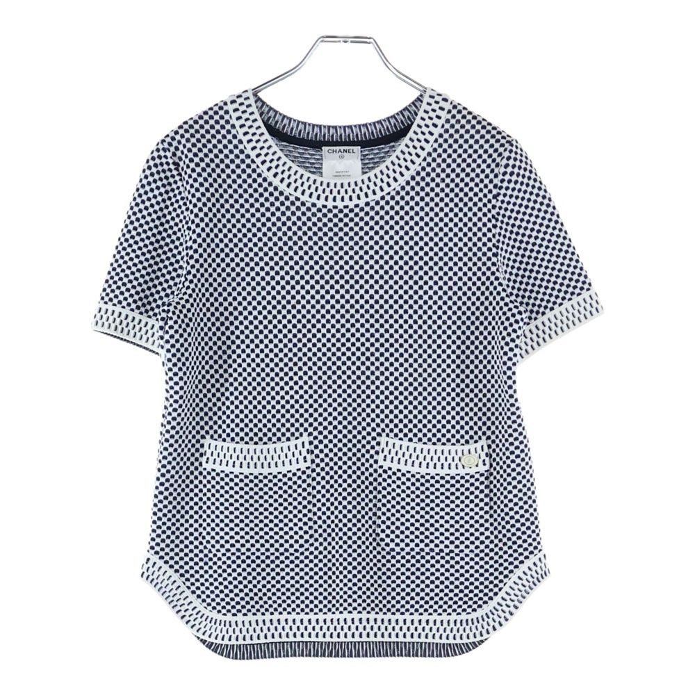 CHANEL クルーズ 稀少 胸元ココマーク ボレロ重ね着デザインニットソー CHANEL クルーズ 稀少 胸元ココマーク ボレロ重ね着デザインニットソー