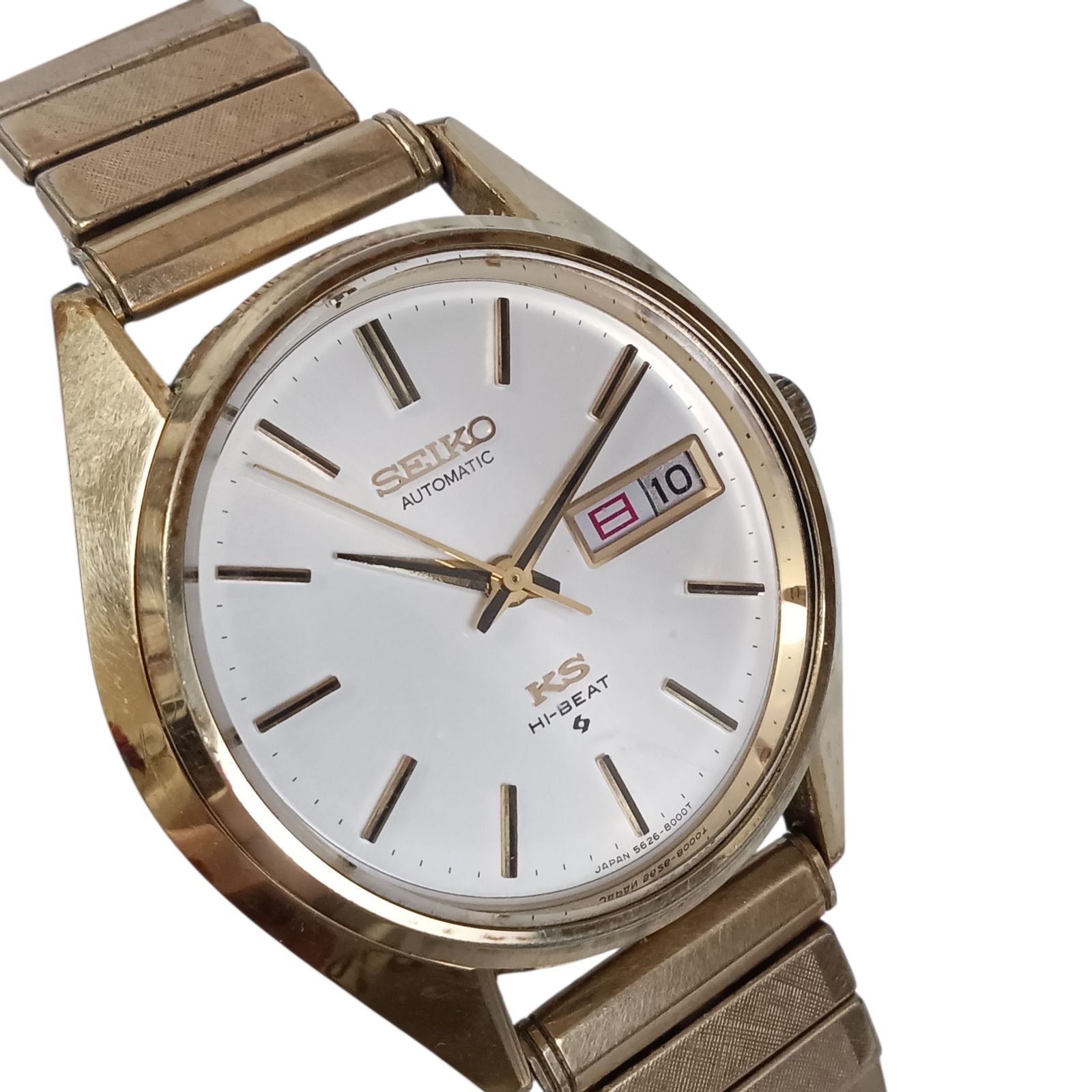 稼働 1117-2 KING SEIKO KS HI-BEAT キングセイコー ハイビート 5626-8001 メンズ腕時計 自動巻き ゴールド色