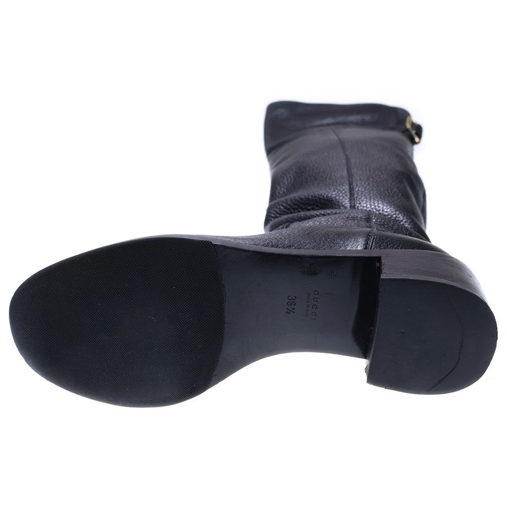 GUCCI (グッチ) インターロッキングG ロゴ エンボス レザー ロング