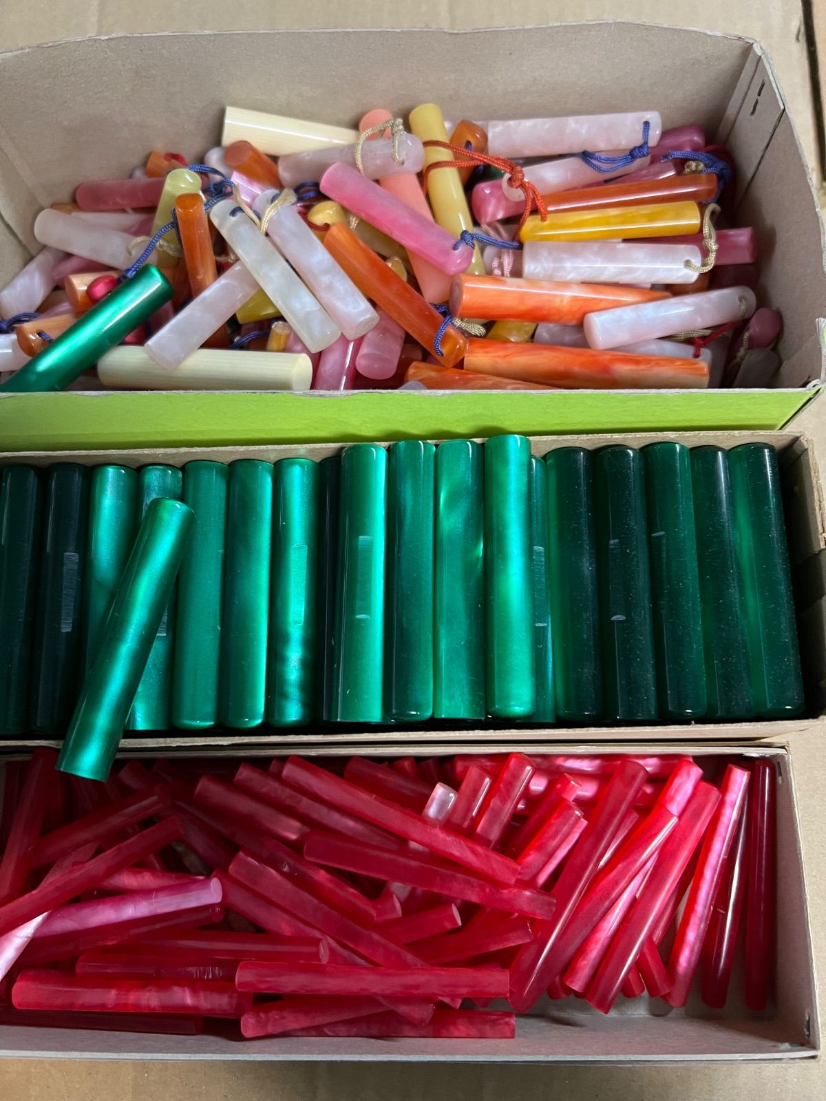 ︎ 印材 まとめ カラフル 彫刻前 印鑑 多目的 制作材料 KRF