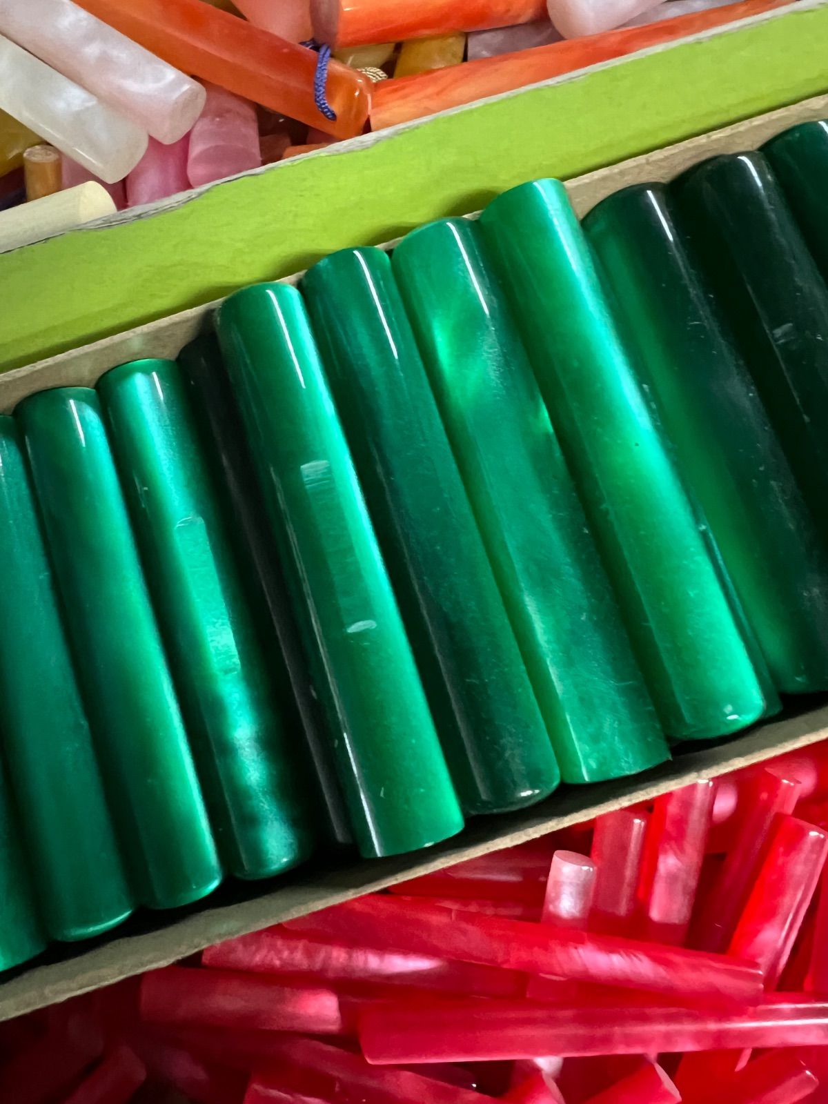  ︎ 印材 まとめ カラフル 彫刻前 印鑑 多目的 制作材料 KRF 印鑑関連用品 印鑑 印章 スタンプ