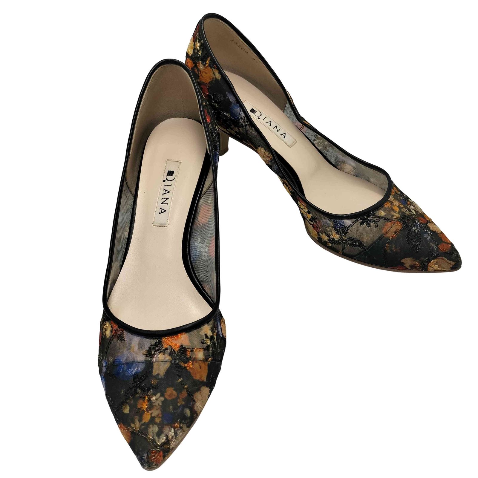 ダイアナ DIANA 絵画シリーズ ブリューゲル ポインテッドトゥ 花柄